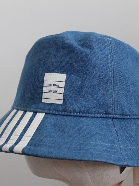 Thom Browne Accessories - NWT Thom Browne Denim Bucket Hat L $590